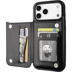 multi card leather folio iphone case